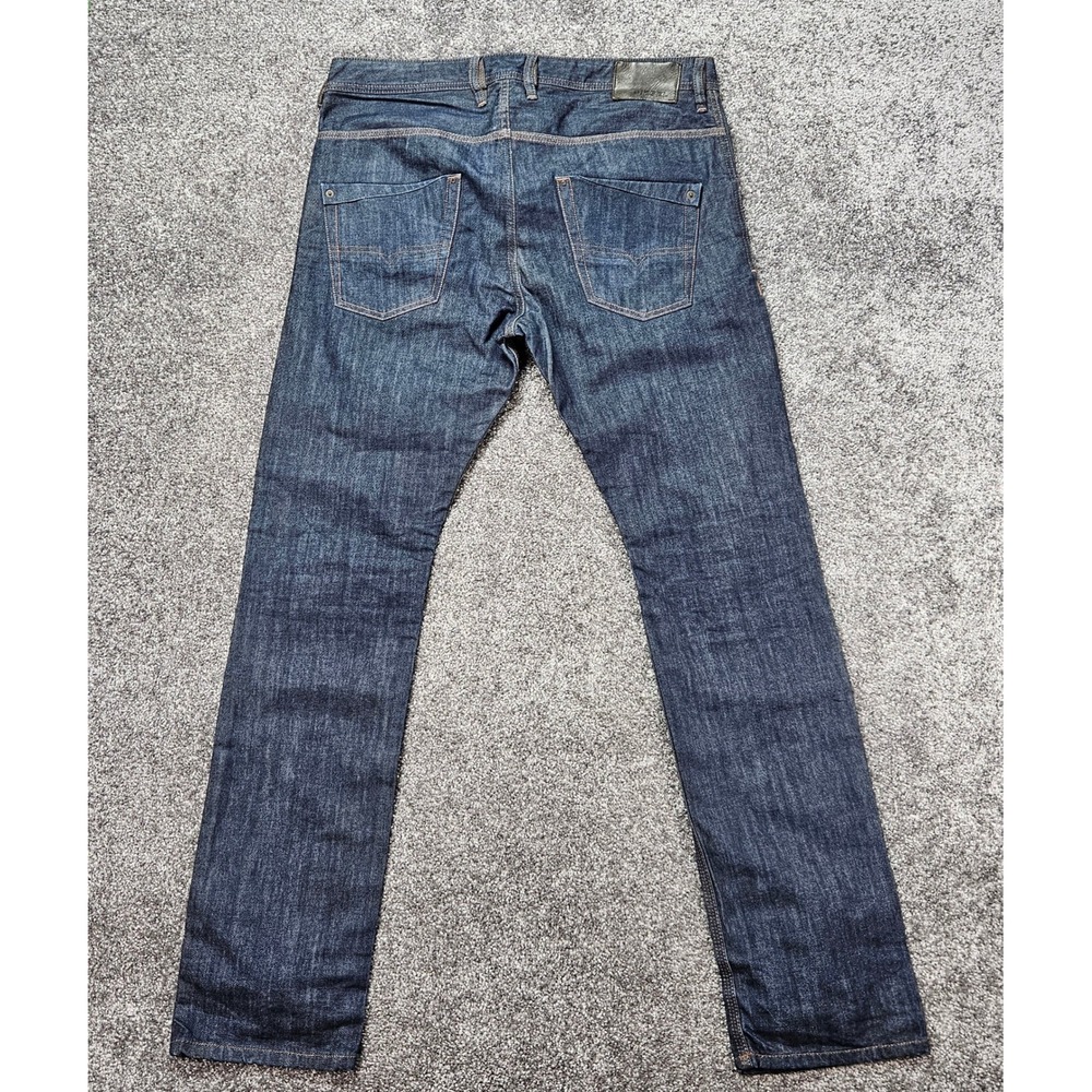 Diesel Krooley Jeans Men's Fits 36x34 Tag 34x34 Dark Indigo Slim Carrot Wash